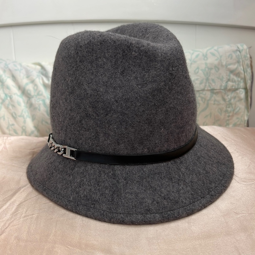 Calvin Klein silver chain fedora